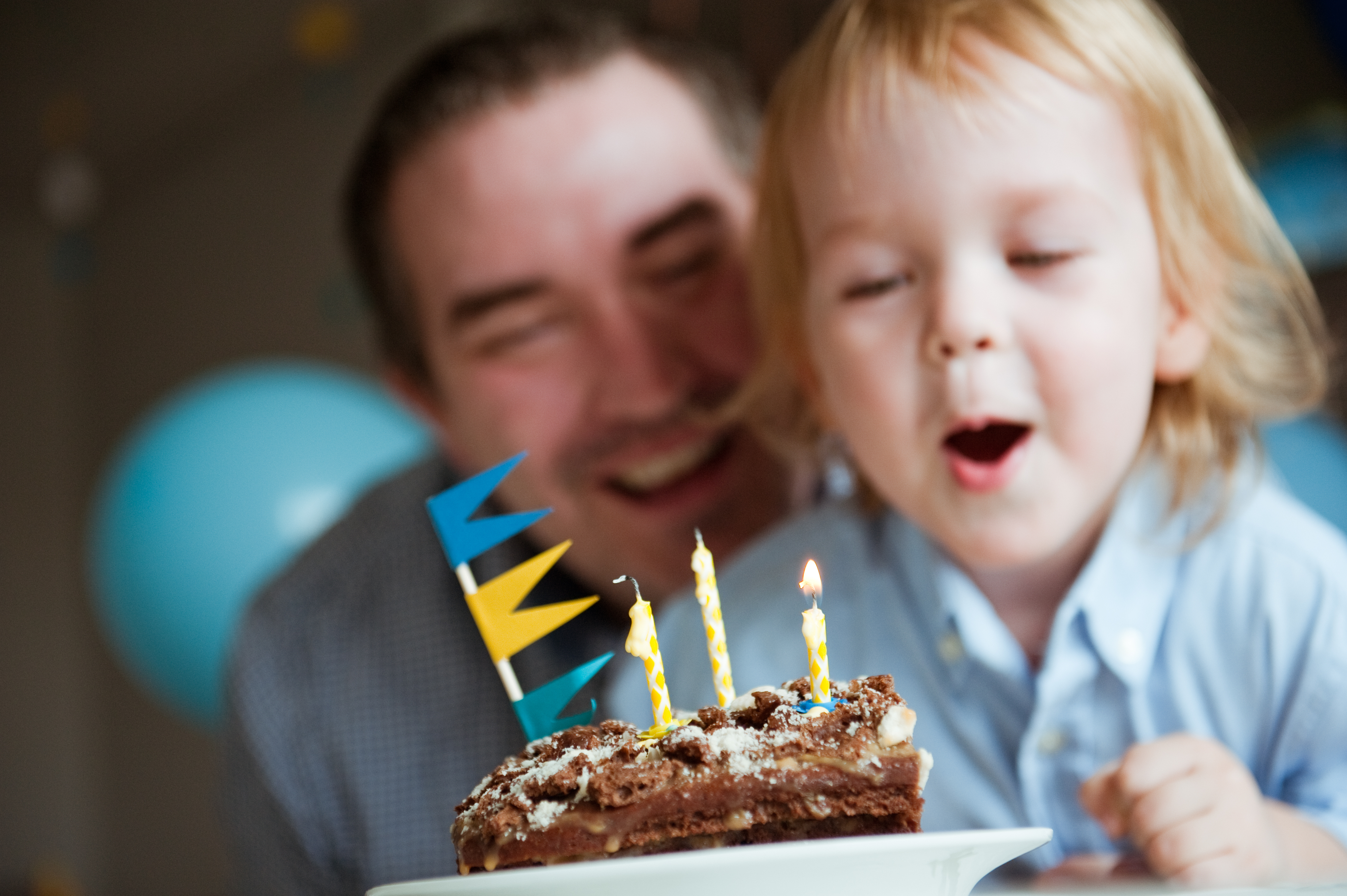 toddler with dad bday