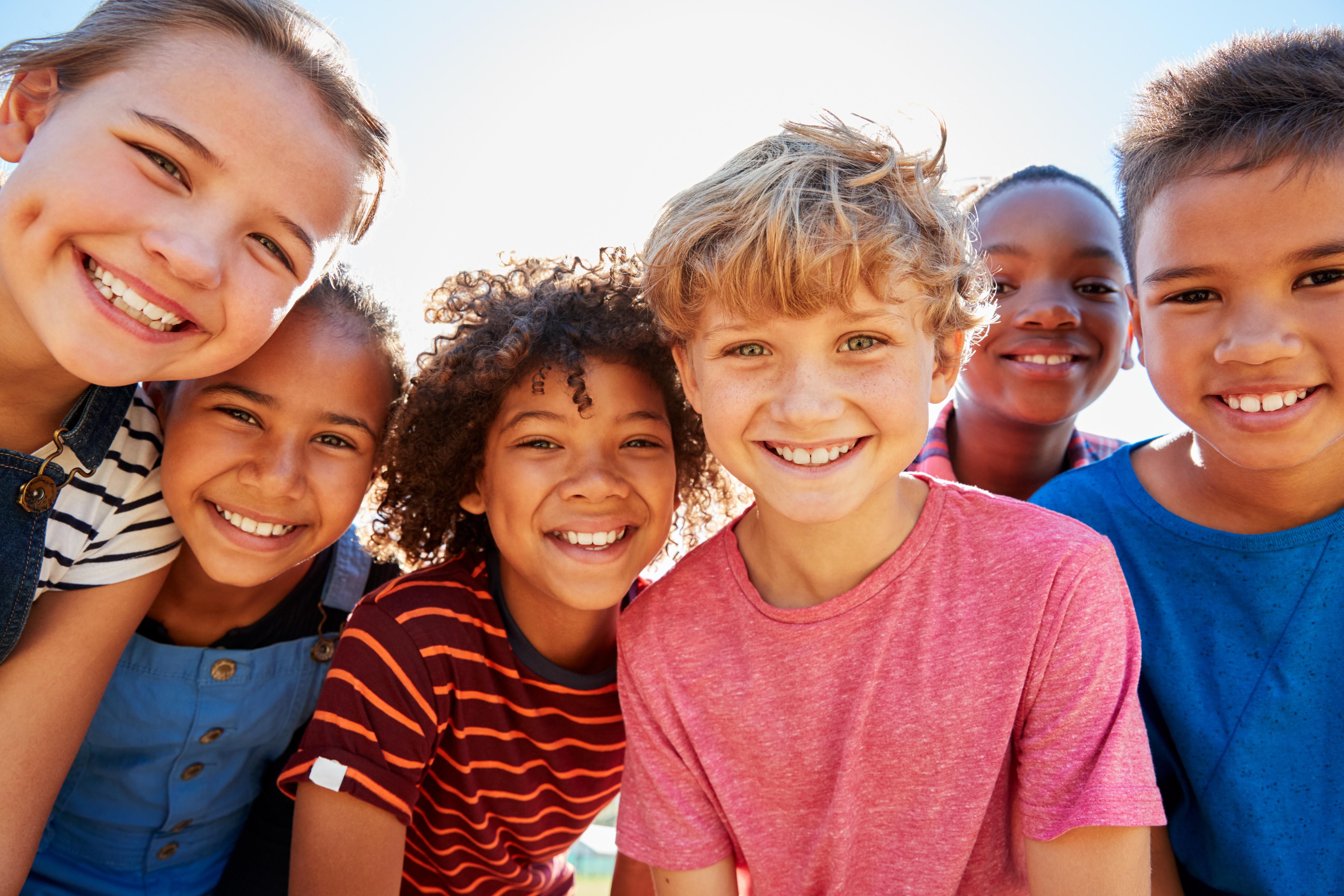 smiling kids stock photo